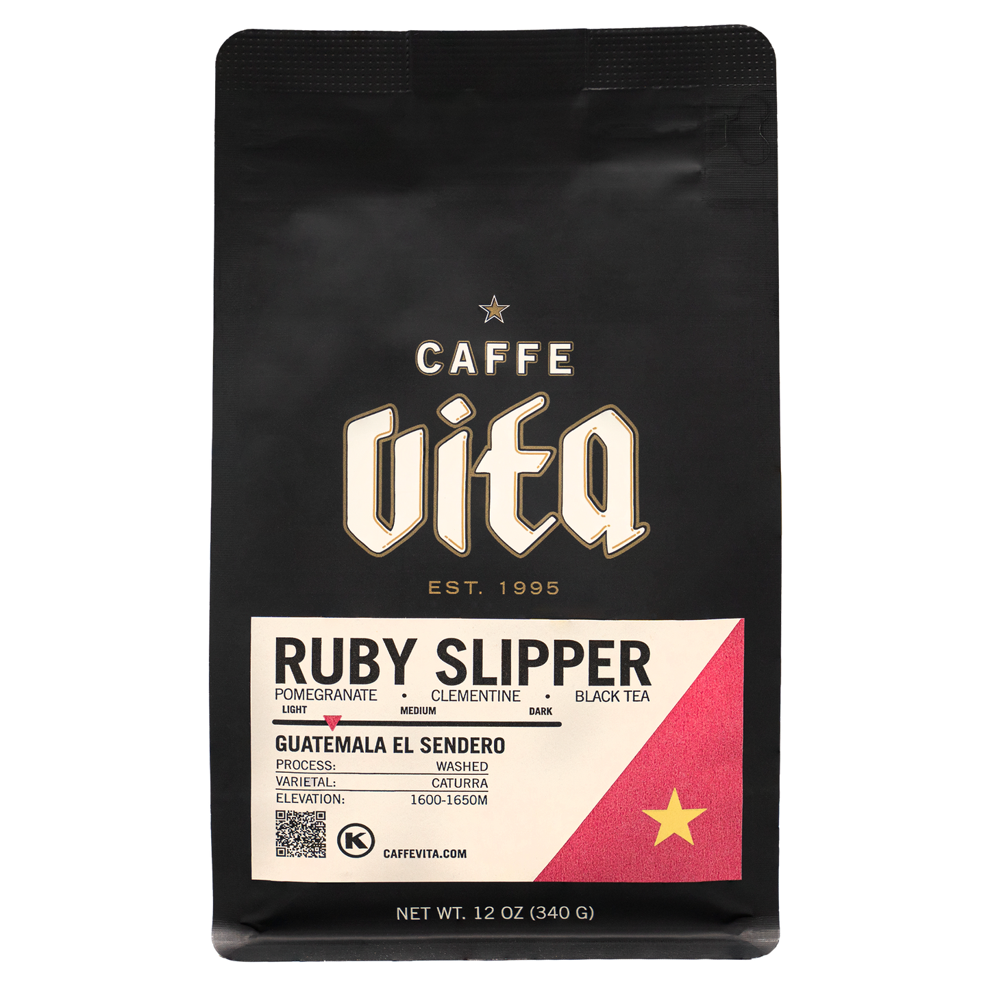 Front, 12oz bag of Ruby Slipper with no background. 